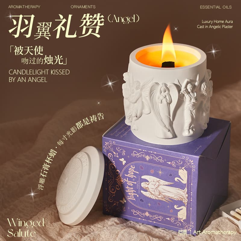Statue Aroma Candle Niche High-End Scented Decor for Home Long-Lasting Fragrance Birthday Gift Set