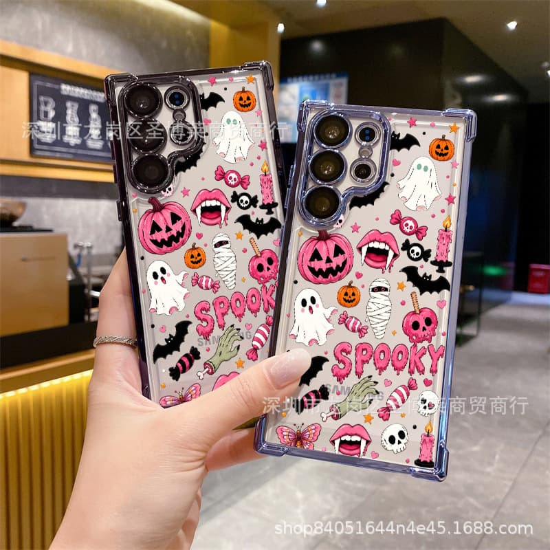 Pumpkin Bat Case for Samsung S26, S25 Ultra Shockproof Galaxy S23 Protective Cover Note 20