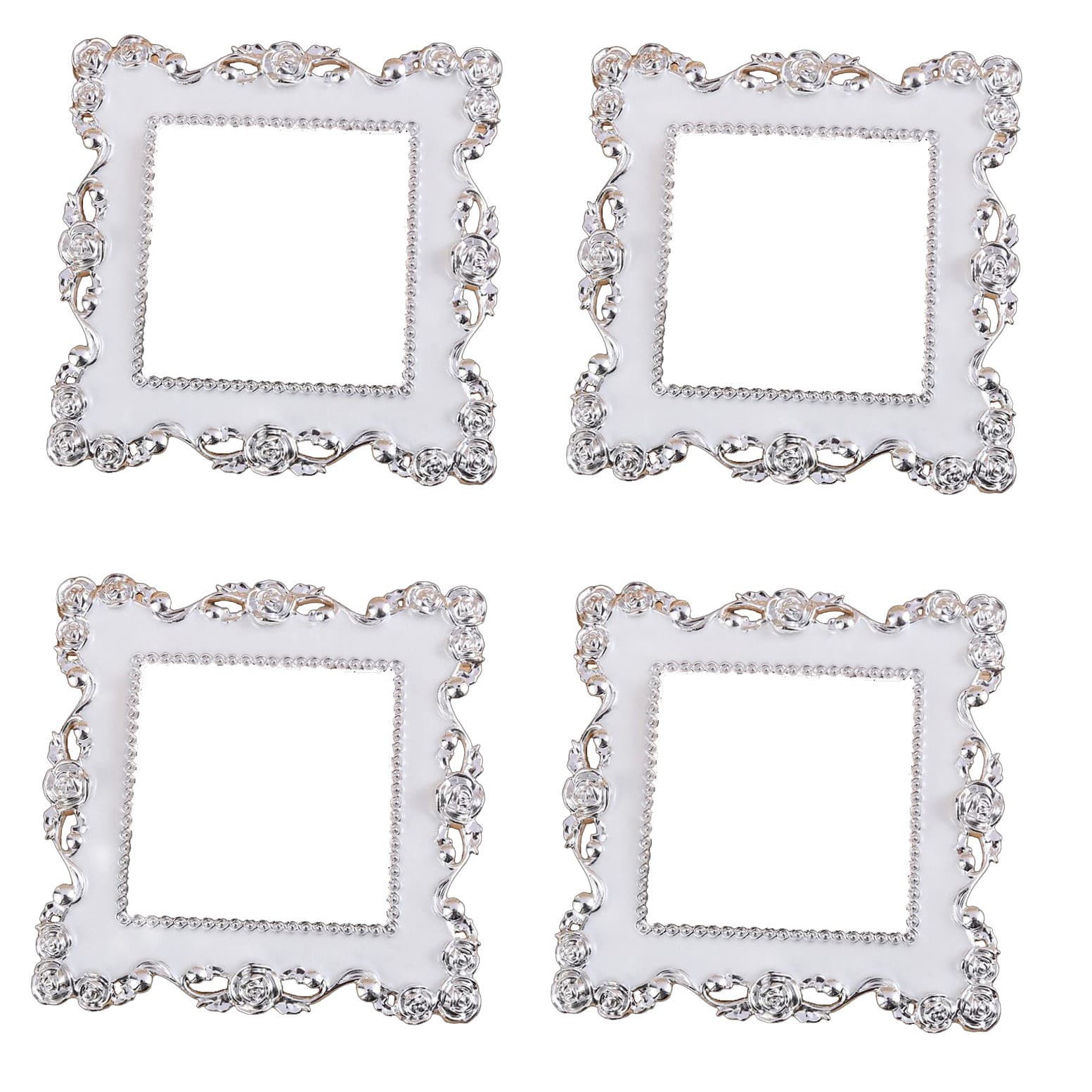 Wholesale of 4-Pack Light Luxury Resin Self-Adhesive Outlet Covers with Creative Rose Patterns