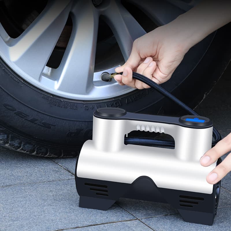 Car Air Pump, Wireless Charging Tire Inflator, High-Power Portable Air Pump with Digital Display, Intelligent