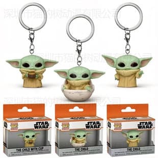 North American Movie Star Wars Grogu Keychain POP Figure Pendant Cute Cartoon Anime Merch