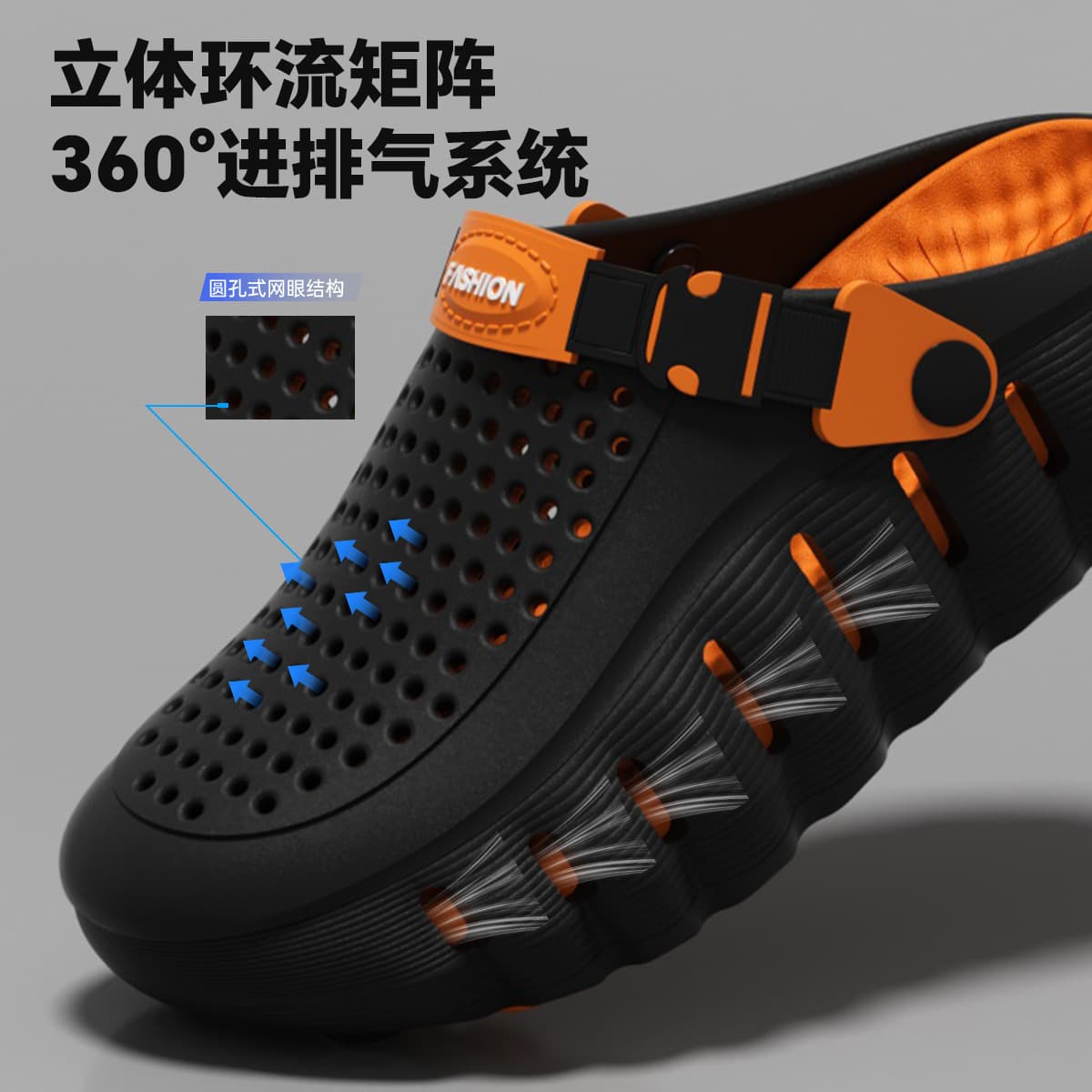 Crocs Men's 2026 New Summer Outdoor Thick Sole Soft Sole Non-slip Toe-covered Slippers Sports Dual-purpose Beach Sandals