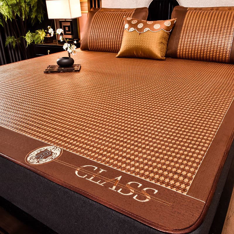 Bamboo Fiber Chinese Double-Sided Mat 1.8m, Dormitory Rental Summer Mat Foldable Bamboo Mat Wholesale