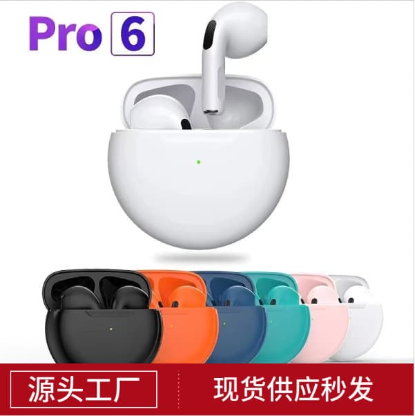 New Cross-Border Pro6 Bluetooth Earphones TWS Wireless Sports Ultra-Long Battery Life Pro4 Third, Fourth, Fifth Generation Bluetooth Earphones