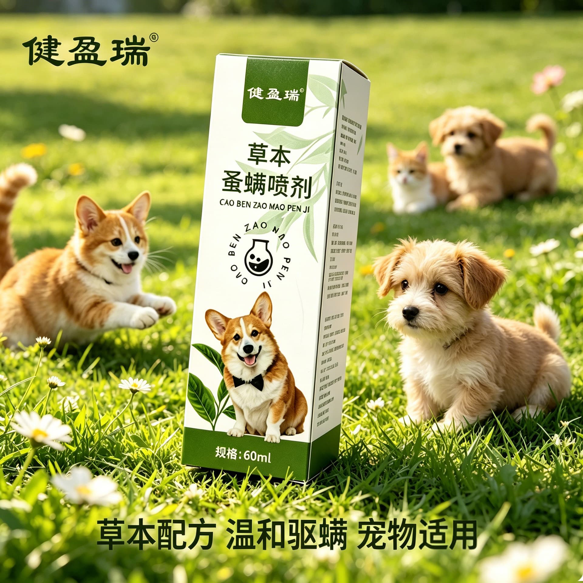 Pet Cat and Dog Spray, External Flea and Tick Repellent, Instant Relief for Cats and Dogs, Skin Fungus and Itch Spray, Wholesale