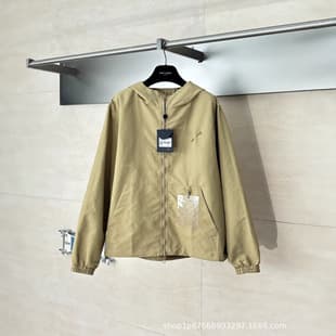 New Unisex High-End Monogram Nylon Reversible Windbreaker Jacket