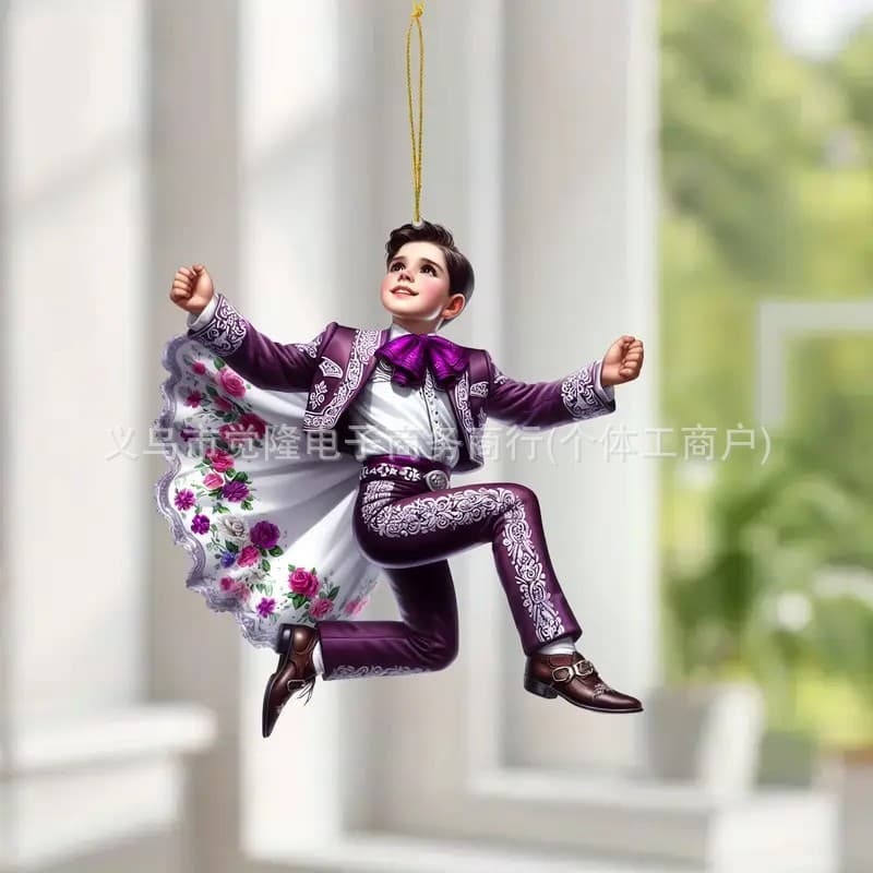 New Cross-Border Acrylic Flat 2D Decorative Hanging Ornament