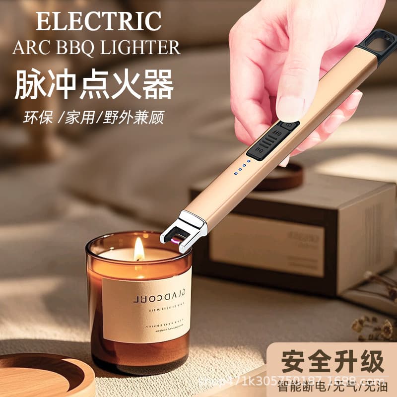 669 Aromatherapy Candle Gas Stove Outdoor BBQ Metal Pulse Charging Igniter Ignition Gun Stick