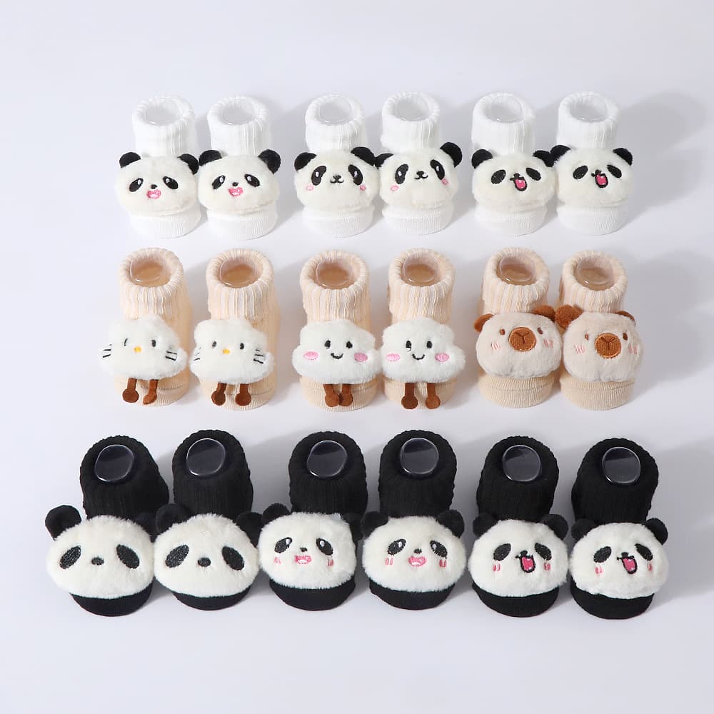 2026 New Children's Plush Doll Knitted Socks Cute Baby Breathable Walking Socks Wholesale Supply for Moms and Babies