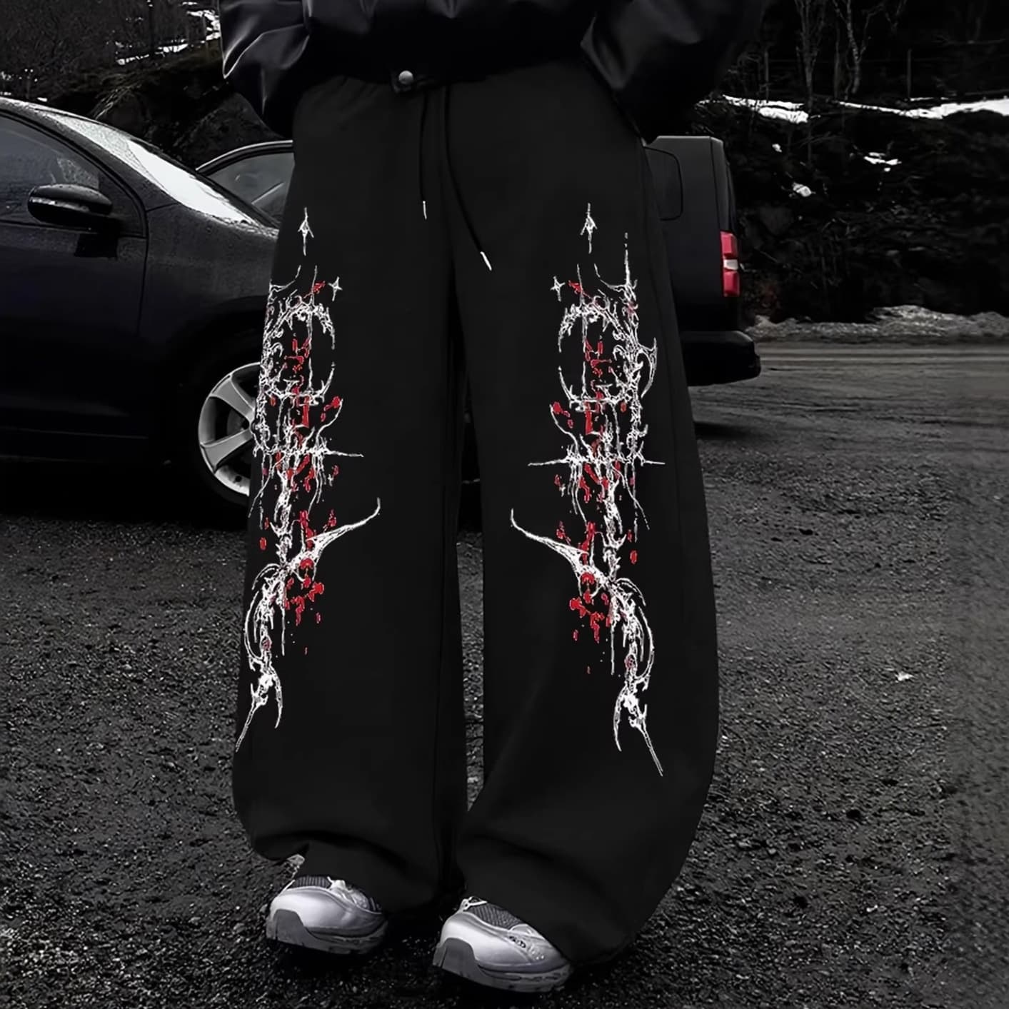 Cross-Border Amazon High Street Hip-Hop Trendy Brand Casual Pants for Men, Summer Loose Niche Straight-Leg Versatile Long Pants in Stock