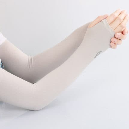 Summer Sun Protection Ice Silk Arm Sleeves, Factory Wholesale Stock, Breathable, Anti-Sunburn, Anti-Slip, Fingerless Design