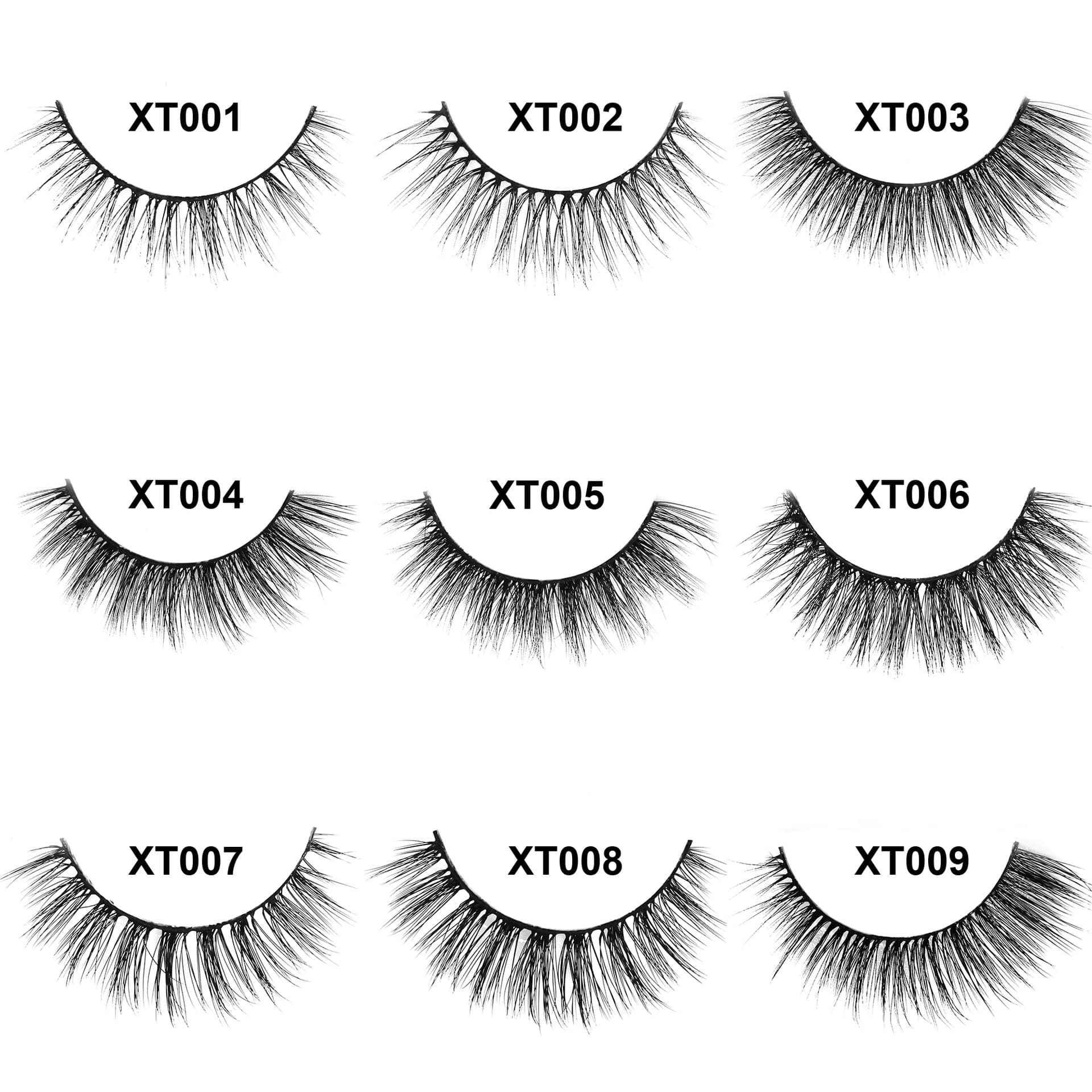 3D Lashes XT 3D False Eyelashes Factory Direct Cross-Border Supply eyelash 3D Lashes mink lashes