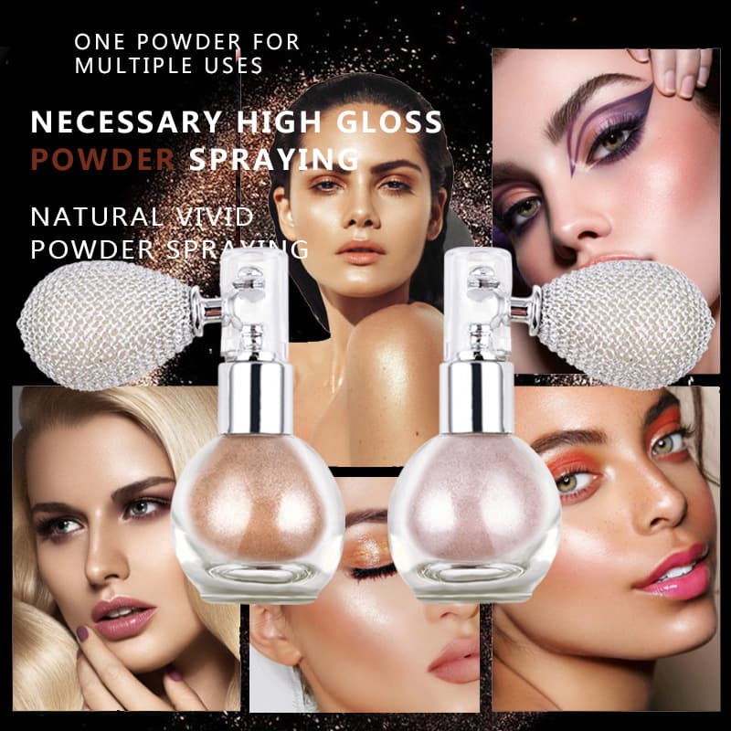Cross-Border Glitter Spray High-Gloss Airbag Fine Glitter Powder Beauty Pearlescent Brightening Versatile Loose Powder Cosmetics Brightening Liquid