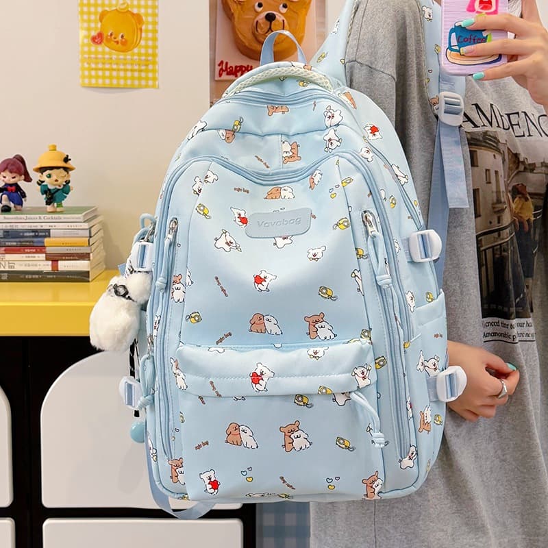 New Stylish Large Capacity Backpack for Girls, Forest Style Computer Backpack for Junior and Senior High School Students