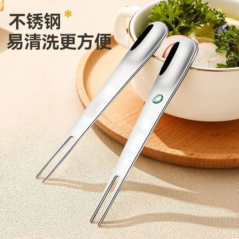 304 stainless steel fruit fork, creative dessert spoon and fork, household filling spoon, moon cake fork, custom logo