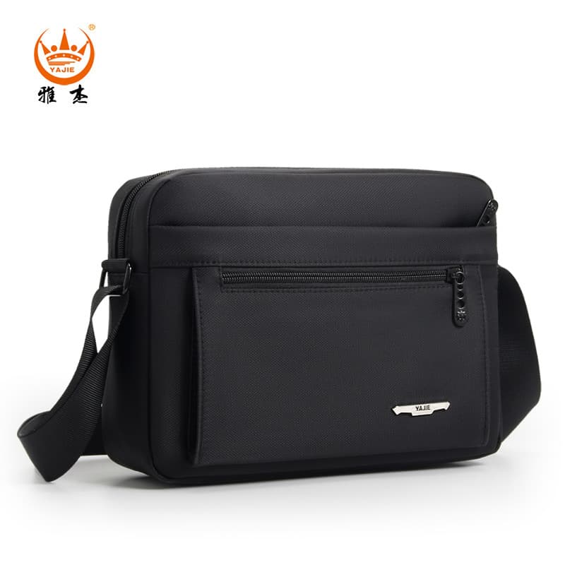 New men's document bag, water-repellent Oxford cloth crossbody bag, travel storage bag, business trip shoulder bag, large capacity