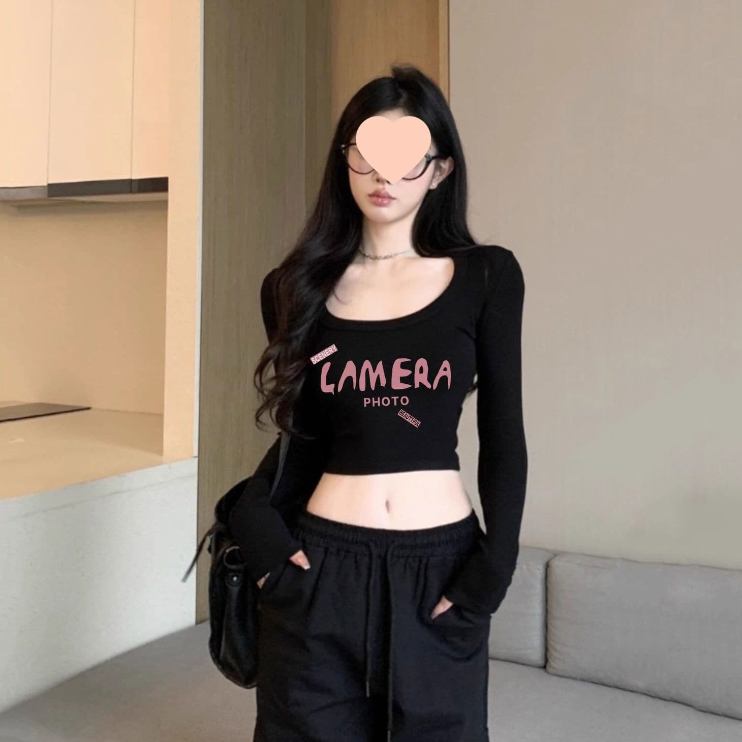 Pure and Seductive Style Long-Sleeve T-Shirt for Women New Spring/Autumn Design Slim Fit Cropped Top