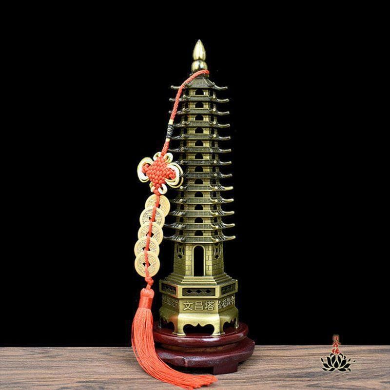 Alloy Wenchang Pagoda Ornament for Boys and Girls, Nine-Story or Thirteen-Story Alloy Wenfeng Pagoda, Wenchang Pen, Student Ornament