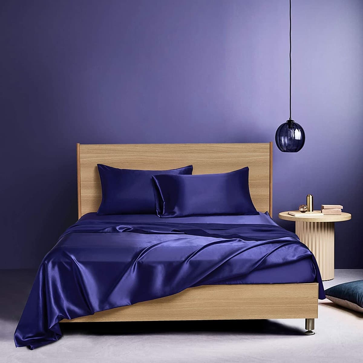 Faux Silk Bedding Set Four Pieces Sheet Duvet Cover Pillowcase Combination Luxury Bedroom Decor