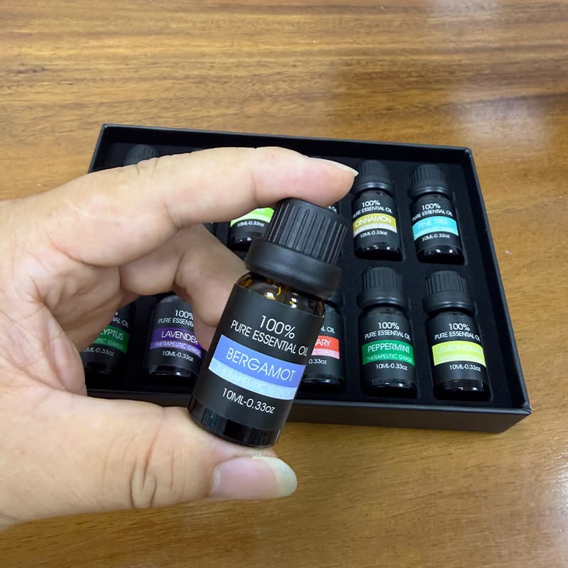 Car perfume refill, plant extract aromatherapy essential oil set, lavender sweet orange essential oil high-end gift box