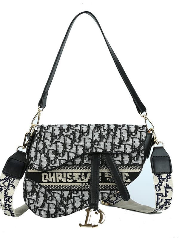 New 2024 Underarm Saddle Bag for Women, Trendy High-End Embroidery Wide Shoulder Strap, Versatile Fashion Single Shoulder Crossbody Bag