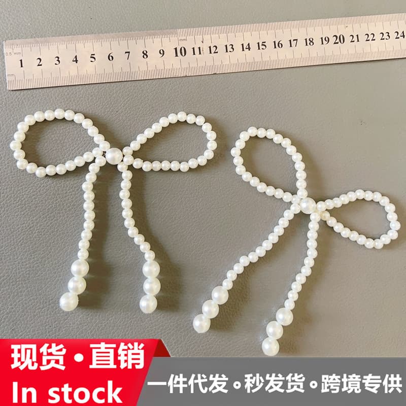 Pearl Bow Tie, Viral Cake Decoration for Goddess Day Rose Flower Baking Dessert Decorations Factory Direct