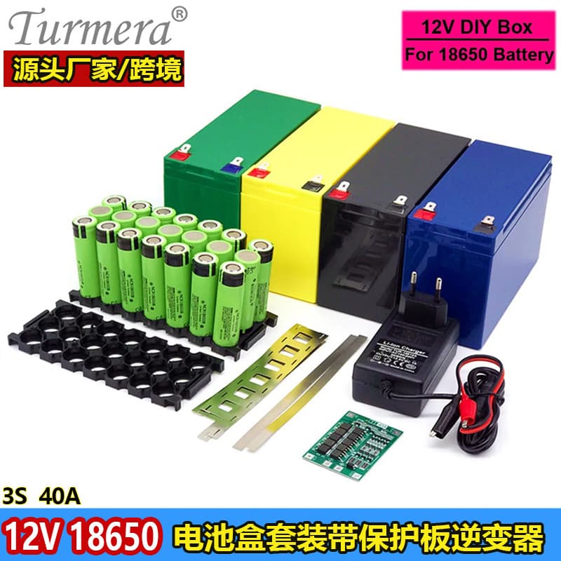 18650 Battery Box 12V 7Ah Lithium Battery Box 3S 40A Protection Board with Balance Separate Port UPS Inverter