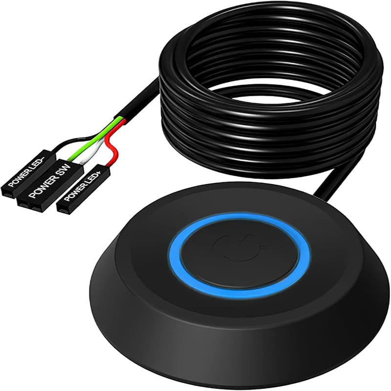 External PC power switch extension cable for desktop computers, external key for host and internet cafe machines