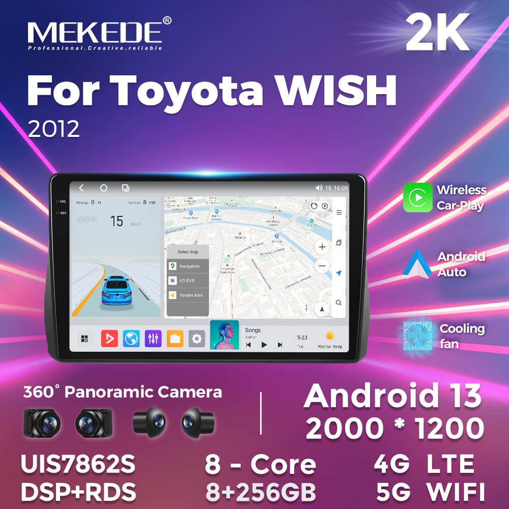 For Toyota WISH 2012 Toyota Wish Car Large Screen Android Navigation Unit Cross-border Exclusive