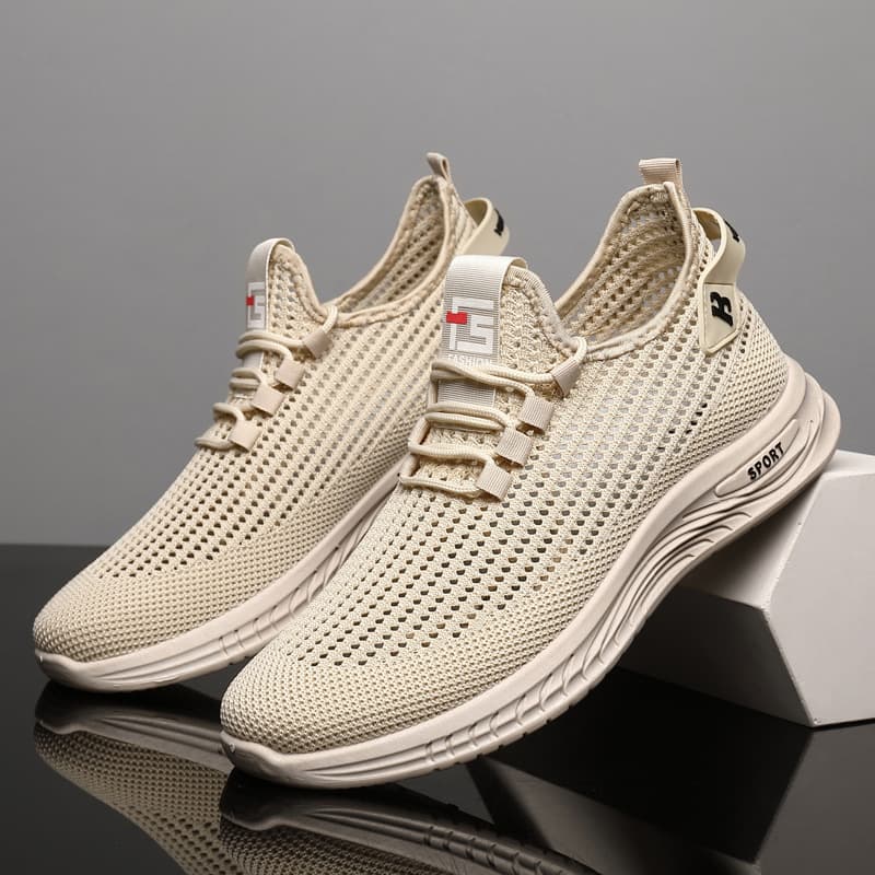 Spring/Autumn New 2025 Knit Casual Shoes Men Korean Style Versatile Trendy Fashion Sports Shoes Lightweight Running Shoes