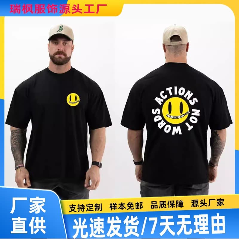 Summer New European and American Men's Casual Loose Short-Sleeved T-Shirt 3D Printed Round Neck T-Shirt Factory Direct Sales