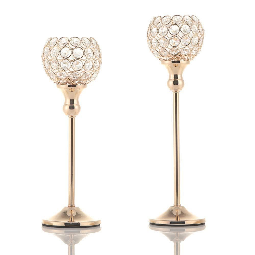 Best-selling Iron Art Silver-Plated Candle Holder, European Wedding Home Crystal Candle Holder, Nordic Luxury Metal Candle Stand