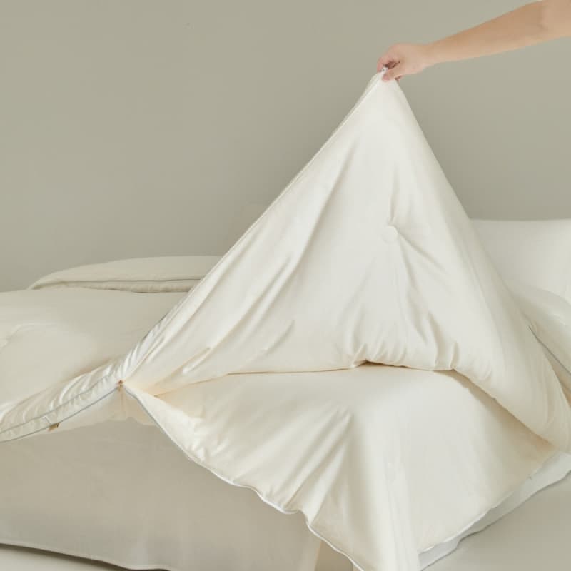 2025 New Li Guanqi Genuine 55% Soybean Quilt with 60 Long-Staple Cotton Zippered Dual-Comforter Set, Double Layer 2-in-1 Quilt