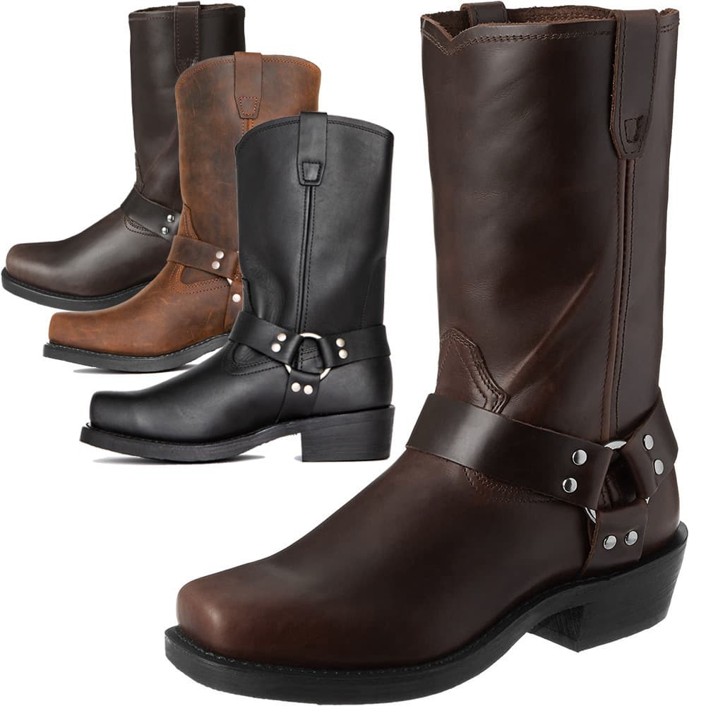 Aofu Shoes 1031 wooden heel sole cowboy boots men's boots OPP zipper bag packaging without shoe box
