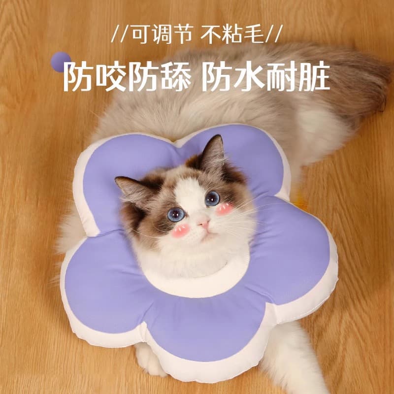 Elizabethan Collar Cat Spay Collar Anti-Lick Flea Prevention British Shorthair Cat Neck Collar Neck Ring Head Cover Dog Sunflower Collar
