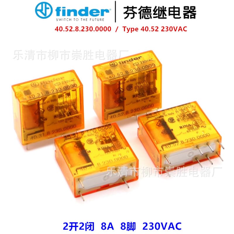 Original Finder Relay 40.52.8.230.0000 Type 40.52 230VAC 8-pin