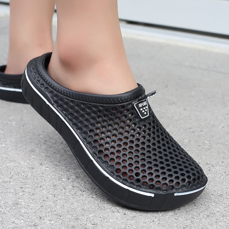 Cross-border Women's Cave Shoes Slippers Garden Shoes Solid Color Item No. 607 Comfortable All-match Casual All-match Breathable