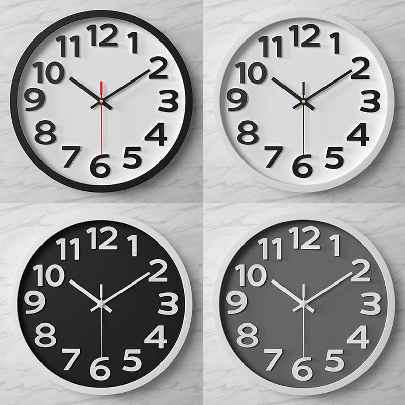 Wall Clock for Living Room, Simple Modern Quartz Clock, 12-inch 30CM Wall Clock
