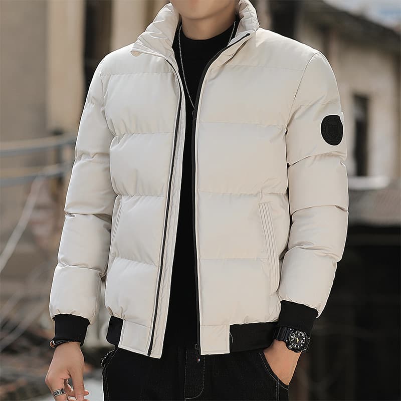 2021 men's classic cotton coat winter coat jacket stand collar autumn and winter warm casual two simple large size youth trend