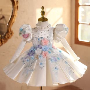 Flower Girl Dress Children's Birthday Princess Dress Elegant Piano Performance Host Performance Princess Dress Premium