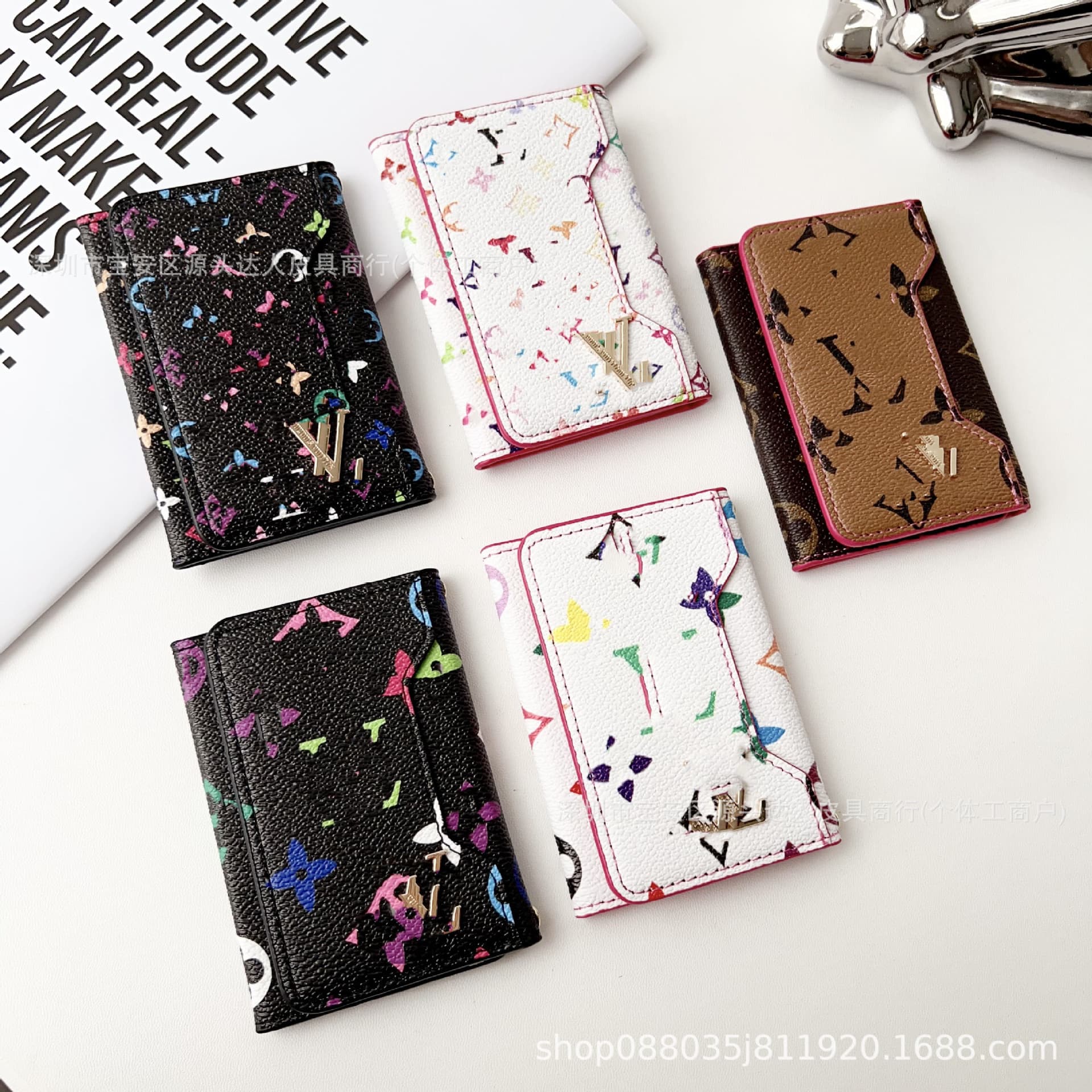 Premium Brand New Colorful Series European and American Luxury Leather Coin Purse Storage Bag Bank Card Holder Card Case
