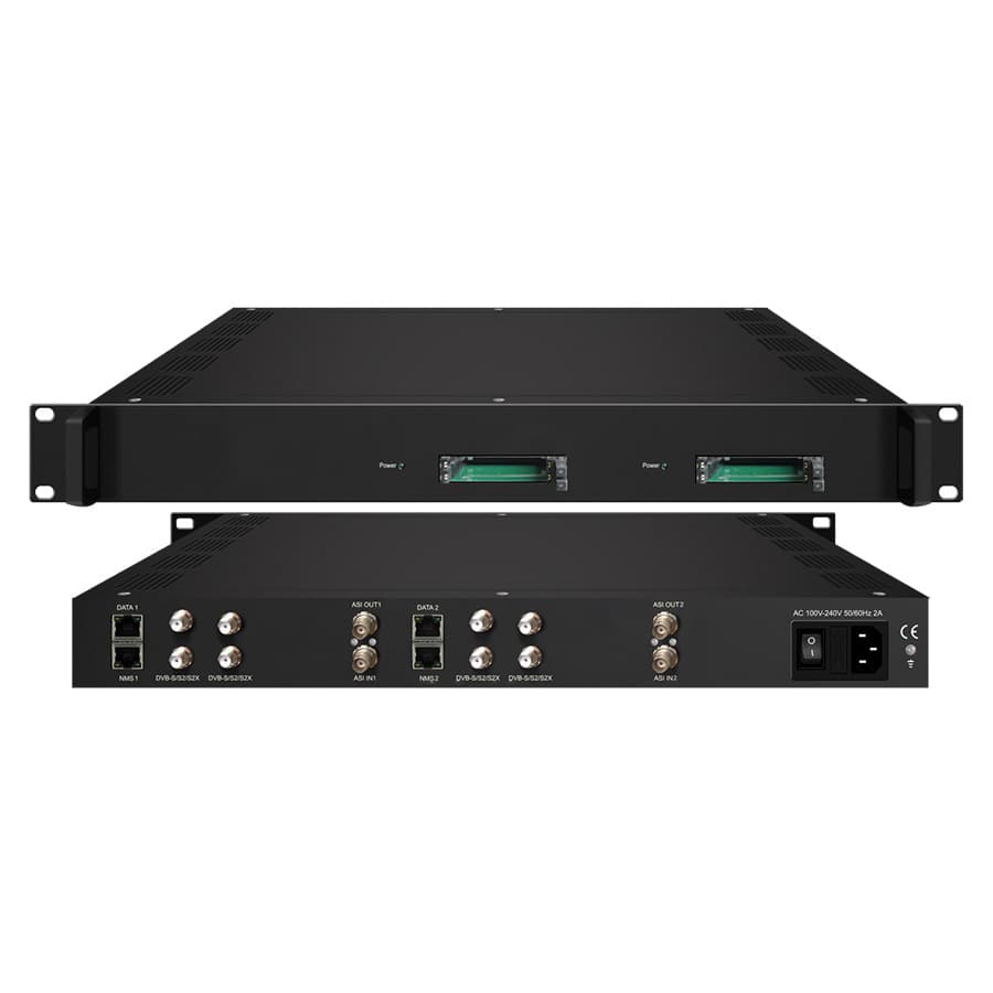 4 Tuner DVB-S/S2/S2X Converter Large Card Machine to ASI Stream Machine IRD