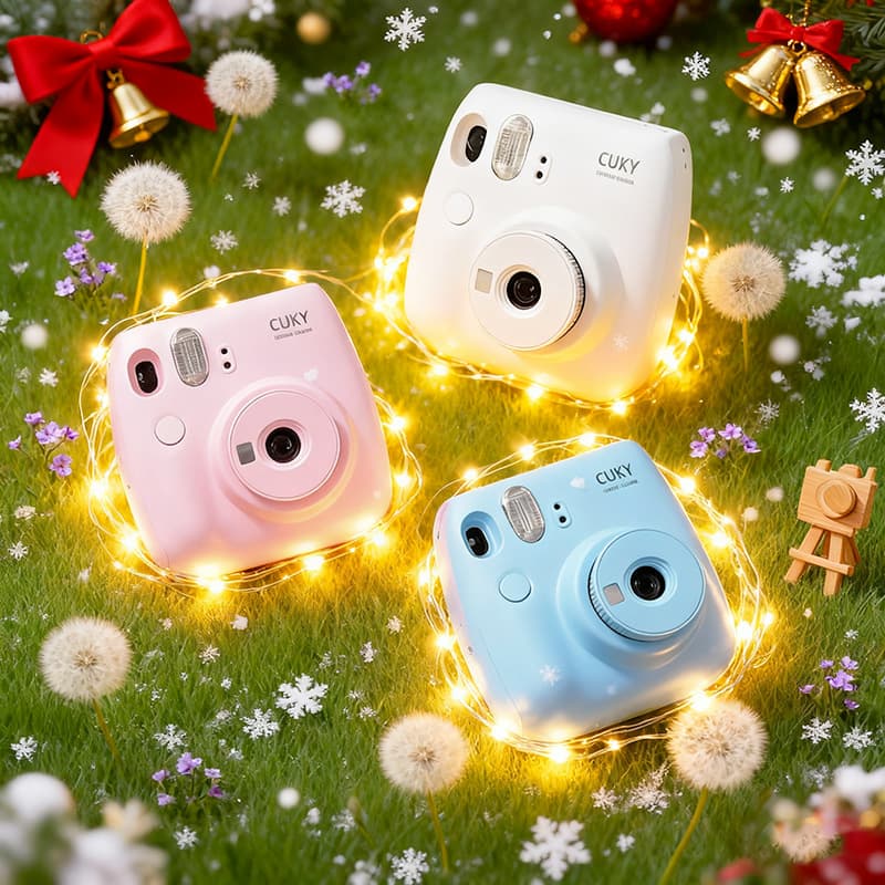 CUKY Instant Camera for Kids, Print Camera, Mini Compatible One-Shot Imaging Film Camera