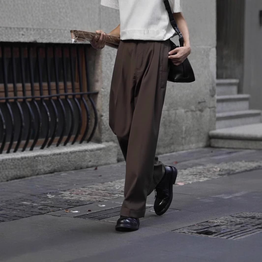 New loose casual pants for men, Korean style trendy versatile pants, summer thin wide-leg suit pants