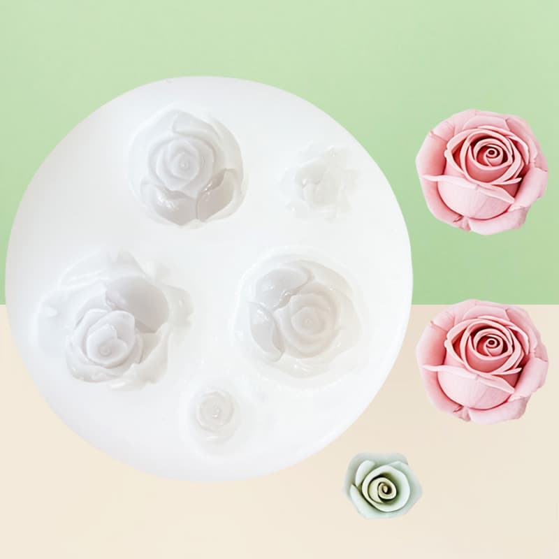 Flower Rose Silicone Mold, Fondant Chocolate Cake Decoration Mold