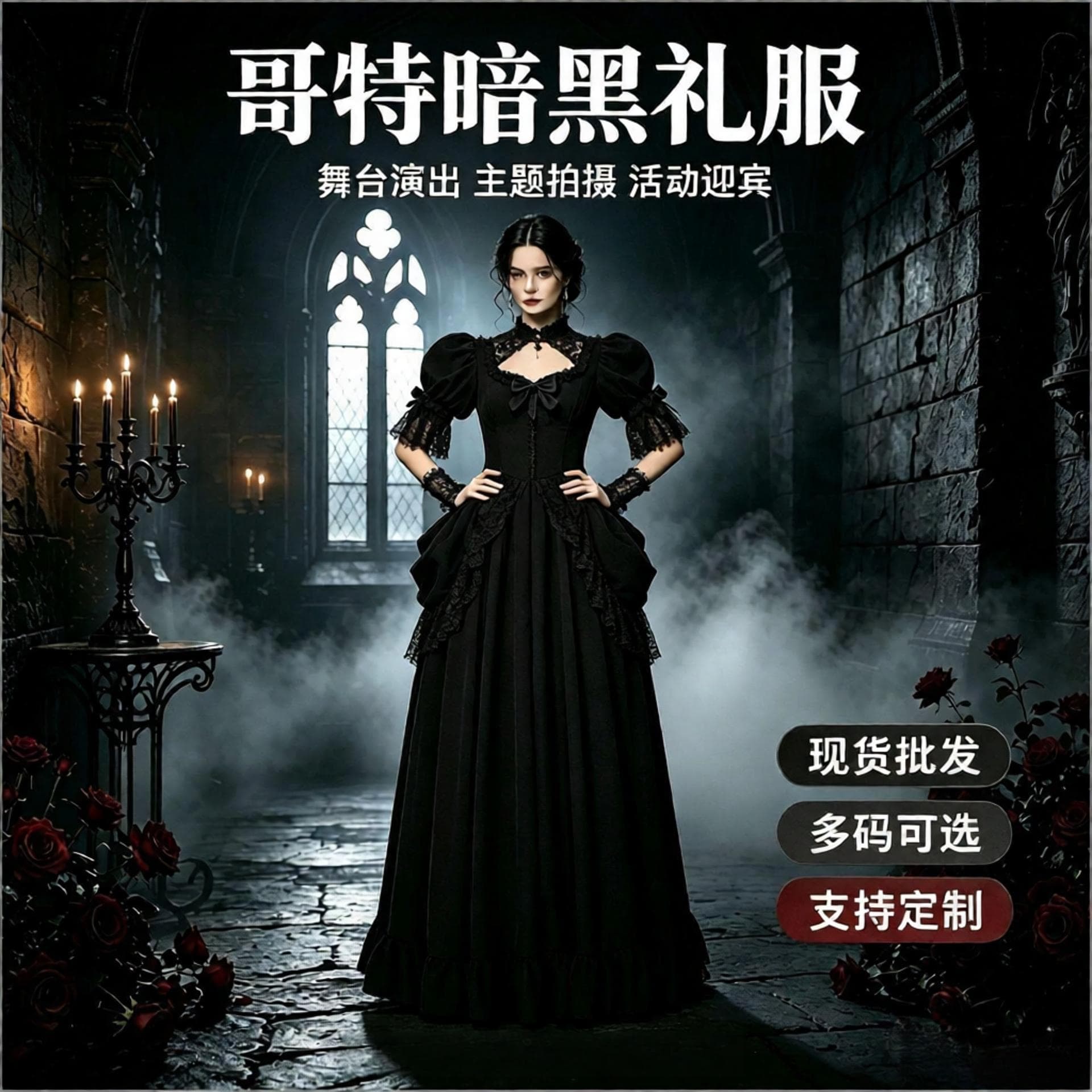 Amazon Cross-border European Palace Vintage Dress Performance Costume Dance Show Dress Aristocratic Evening Gown for Women