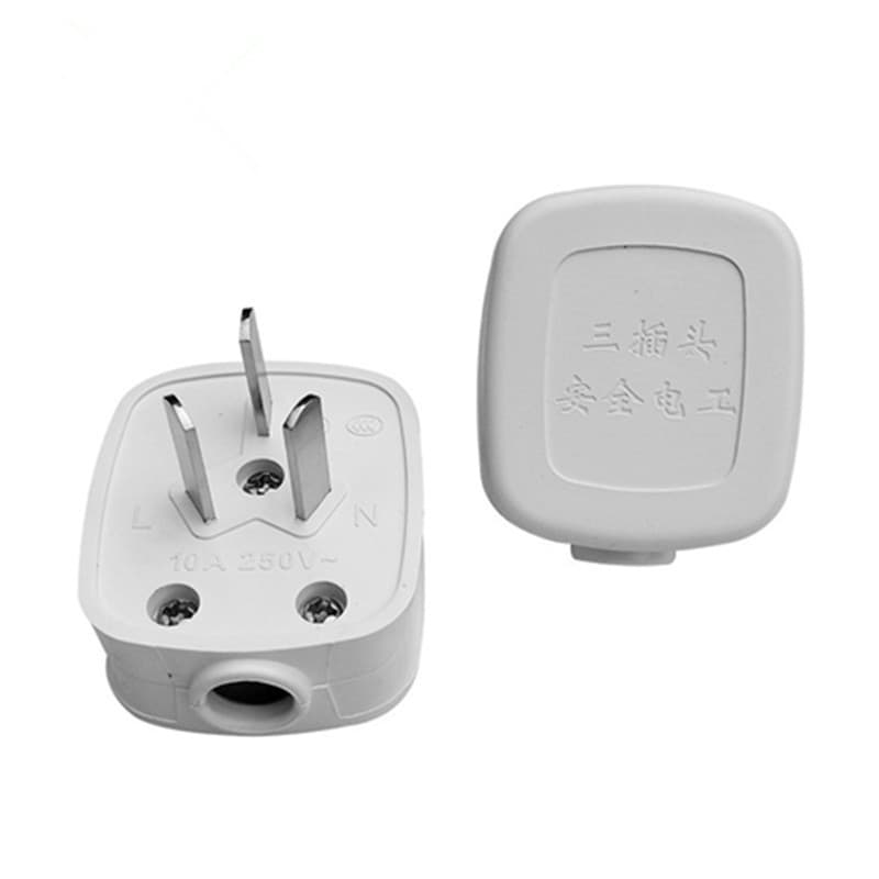 Three-pin plug three-pole 3-pin flat plug power air conditioner 10a16a high power triangle plug wiring plug