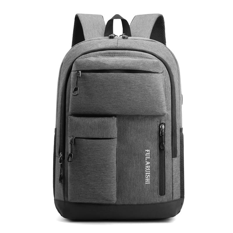 Cross-border backpack men's new business casual computer bag USB charging backpack large capacity student school bag men