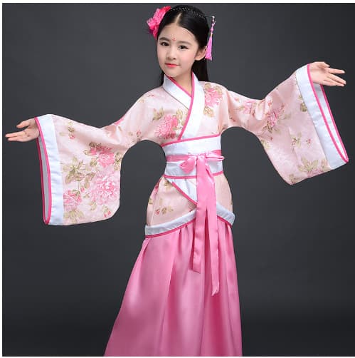 Girls' Traditional Chinese Hanfu Tang Suit Qin Dynasty Spring and Autumn Warring States Three Kingdoms Imperial Concubine Costume Han Dynasty Princess Ancient Performance Costume