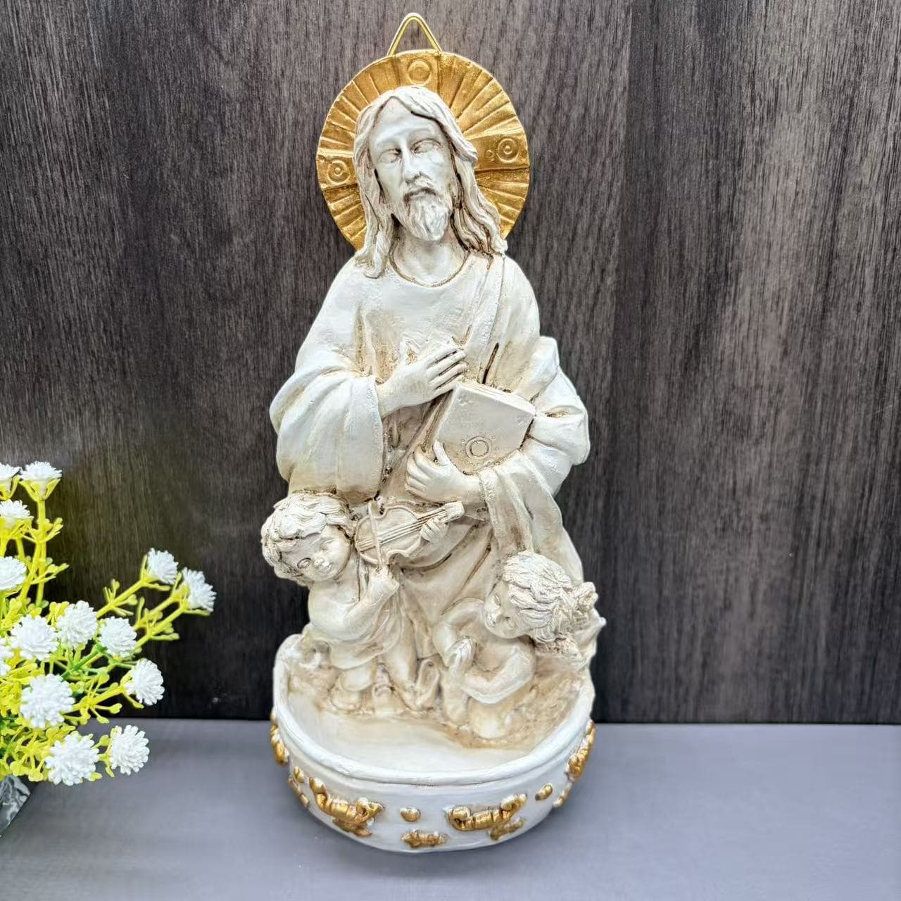 Cross-border Western Character Water Basin Storage Tray for Father's Day, Christmas, Home Living Room Bedroom Prayer Room Decoration